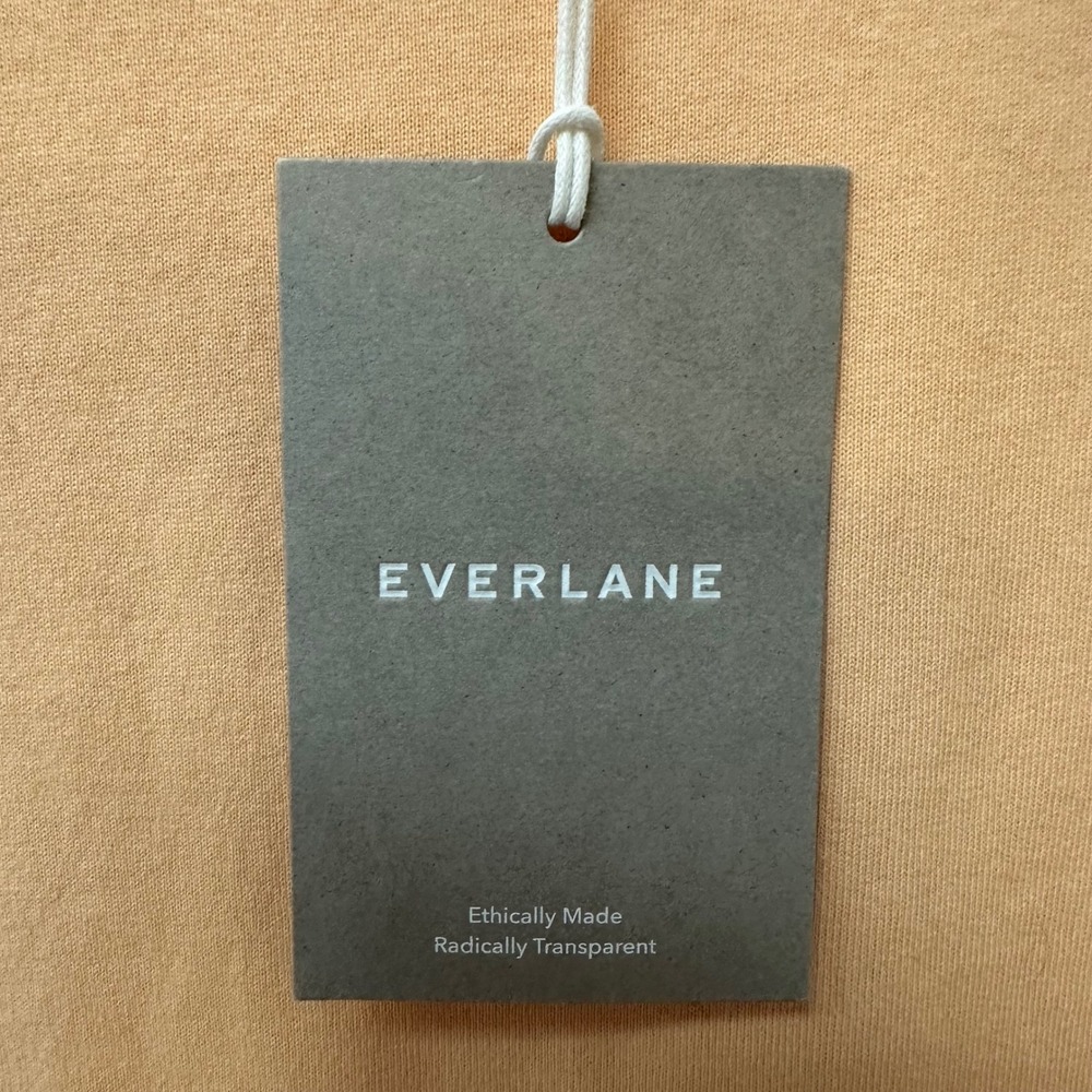 Everlane Mens Premium Heavyweight Tee Organic Cotton Apricot Peach S New - Picture 4 of 9